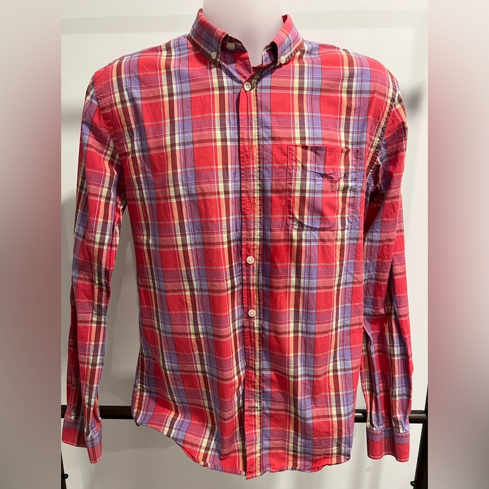 Frank & Oak button down shirt in light red | medium